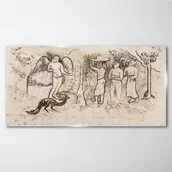 Obrazy i zdjęcia - PL Coloray Obraz na Szkle abstrakcja tubylcy Gauguin 140x70cm - miniaturka - grafika 1