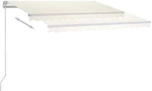 VidaXL Lumarko Wolnostojąca, ręcznie zwijana markiza, 350x250 cm, kremowa 8720286398418 - Markizy - miniaturka - grafika 6