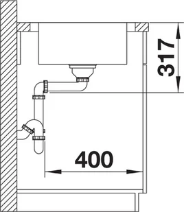 Blanco DINAS XL 6 S Compact Stal szczotkowana, odwracalny, korek auto. (525120) - Zlewozmywaki - miniaturka - grafika 5
