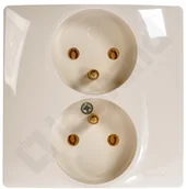 Gniazdka elektryczne - Legrand Niloe kremowy gniazdo podwójne +0) z przesłonami l_764641 - miniaturka - grafika 1