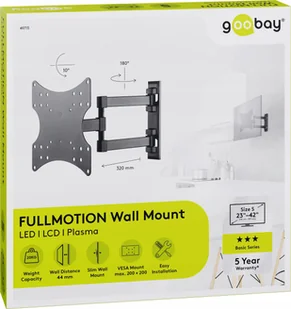 Goobay Uchwyt Tv Basic Fullmotion S 23"-42 - Uchwyty do telewizora - miniaturka - grafika 2