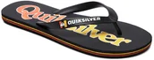 Klapki i japonki męskie - Quiksilver japonki męskie MOLOKAI WORDMARK FINELINE Black/Black/Yellow XKKY - miniaturka - grafika 1