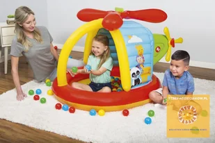 Bestway Dmuchany helikopter Fisher Price z piłkami - Materace dmuchane i koła do pływania - miniaturka - grafika 3
