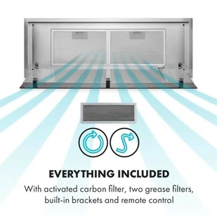 Klarstein High Line 90 Czarny (CGCH3-Highline-90) - Okapy kuchenne - miniaturka - grafika 9