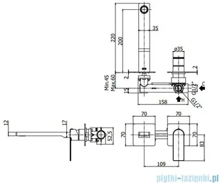 Paffoni bateria podtynkowa umywalkowa Tango chrom TA104CR70 | - Baterie umywalkowe - miniaturka - grafika 2