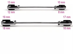 Beta Tools Klucz oczkowy z grzechotką, 2 szt, 192/ S2, stal, 001920070 - Klucze i nasadki - miniaturka - grafika 3