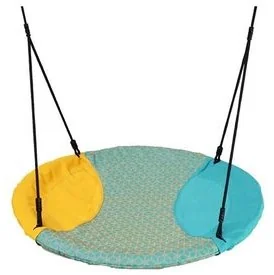 KBT huśtawka bocianie gniazdo winkoh, turkusowo-żółte - Place zabaw - miniaturka - grafika 2