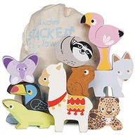 Klocki - Le Toy Van Le Toy Van Edukacyjne i drewniane zwierzęta wieża do układania w stos zabawki i torba Zabawki edukacyjne dla małych dzieci Le Toy Van Educational Andes Wooden - miniaturka - grafika 1