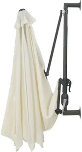 vidaXL Parasol ścienny na metalowym słupku, 300 cm, piaskowy - Parasole ogrodowe - miniaturka - grafika 7