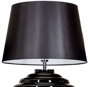 4concepts Stojąca LAMPA stołowa SAINT TROPEZ BLACK L215222229 nocna LAMPKA abażurowa do sypialni czarna L215222229 - Lampy stojące - miniaturka - grafika 3