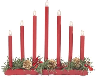 Markslöjd 704018 - LED Świąteczny świecznik HOL 7xE10/0,06W/230V czerwony - Oświetlenie świąteczne - miniaturka - grafika 2