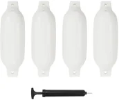 Sprzęt do nurkowania - shumee Odbijacze do łodzi 4 szt. białe 41x11,5 cm PVC - miniaturka - grafika 1