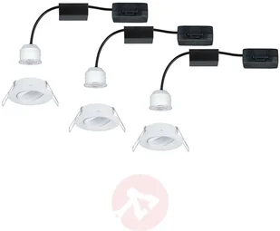 Paulmann Nova mini Plus LED EasyDim 3 szt. biały - Oprawy, klosze i abażury - miniaturka - grafika 4