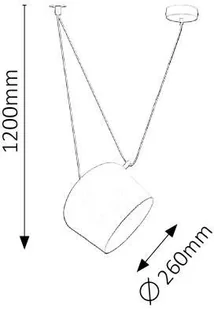 Rabalux LAMPA wisząca INDRA 2551 metalowa OPRAWA zwis biały 2551 - Lampy sufitowe - miniaturka - grafika 4