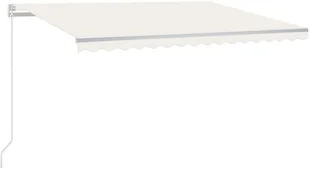VidaXL Lumarko Ręcznie zwijana markiza, 450x350 cm, kremowa! 3068997 VidaXL - Markizy - miniaturka - grafika 2