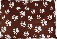 Legowiska dla psów - Karlie karlie Flamingo 61544 poduszka dla psa, prostokątny, Paws, brązowa 91 cm x 70 cm x 4 cm, wykonana z flecce - miniaturka - grafika 1