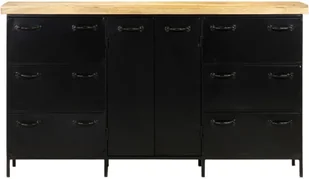 VidaXL Lumarko Komoda, 140x38x76 cm, surowe drewno mango! 323574 VidaXL - Szafki do salonu - miniaturka - grafika 5