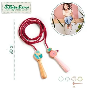 Lilliputiens Skakanka z drewnianymi rączkami Flaming Anais Lilliputiens - Skakanki - miniaturka - grafika 3