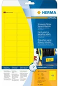 Folie do drukarek - Herma Signal-Etiketten A4 45,7x21,2 mm gelb Folie 1200 St. - 8030 - miniaturka - grafika 1