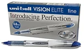 Notesy i bloczki - Uni Mitsubishi Pencil Company Uni-Ball ub200 Vision Elite ink roller 0,8 MM końcówka 0,6 MM szerokość linii 12 sztuki niebiesko-czarny 707547000 - miniaturka - grafika 1