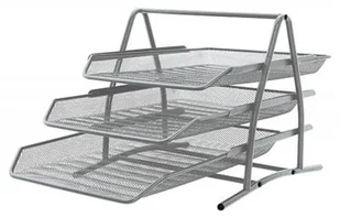 Q-CONNECT ZESTAW NA BIURKO METALOWY 3 SZUFLADKI SREBRNY KF00822 - Półki na dokumenty - miniaturka - grafika 5