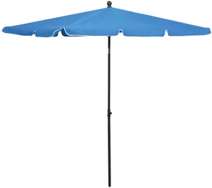 vidaXL Parasol ogrodowy na słupku, 210x140 cm, lazurowy 315550 - Parasole ogrodowe - miniaturka - grafika 2
