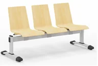 Meble do szkół i przedszkoli - Nowy Styl Ławka CAFE VII- 3 osobowa wood poczekalnia Nowy Styl - miniaturka - grafika 1