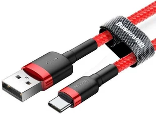 Baseus Kabel USB do USB-C Cafule 3A 1m czerwony) 10890X2 - Adaptery i przejściówki Baseus Kabel USB do USB-C Cafule 3A 1m czerwony) 10890X2 - Adaptery i przejściówki - miniaturka - grafika 6