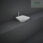 Umywalki - RAK Ceramics Ceramics VARIANT UMYWALKA NABLAT. KWADRATOWA 36X36 CM BIAŁY POŁYSK VARCT43600AWHA - miniaturka - grafika 1