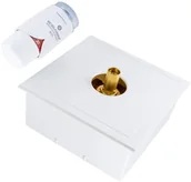 Głowice termostatyczne - Schlosser Zestaw termostatyczny KASETOWY RTL KĄTOWY BIAŁY - miniaturka - grafika 1