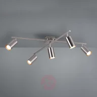 Lampy sufitowe - Trio Leuchten Reflektor sufitowy Marley nikiel matowy,5-punktowy - miniaturka - grafika 1