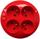 Przedłużacze i rozgałęźniki - Elgotech Gniazdo Czterokrotne z uziemieniem do zwijaka GO-40ZB-2 - miniaturka - grafika 1