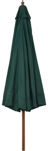 vidaXL Parasol ogrodowy na drewnianym słupku, 330 cm, zielony vidaXL - Parasole ogrodowe - miniaturka - grafika 4