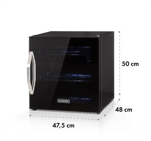 Klarstein Beersafe L Onyx lodówka na napoje A+ LED ruszty z metalu szklane drzwi czarna - Szafy i witryny chłodnicze - miniaturka - grafika 9