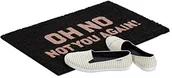 Wycieraczki - Relaxdays Wycieraczka Oh No  kokos, wys.xszer.xgł.: 1,5 x 60 x 40 cm, zabawny sentencją, antypoślizgowa, włókno kokosowe, guma, czarny kolor naturalny 10021044 - miniaturka - grafika 1