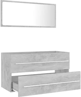 VidaXL Lumarko 2-częściowy zestaw mebli łazienkowych, szarość betonu, płyta 804849 VidaXL - Meble łazienkowe - miniaturka - grafika 29