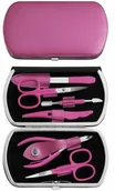 Pozostałe urządzenia kosmetyczne - Luksusowy zestaw do manicure i pedicure Solingen pink , NO 319-12 - miniaturka - grafika 1