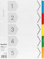 Przekładki do segregatorów - BIURFOL Przekładki kartonowe A4 5k kolorowe Biurfol - miniaturka - grafika 1