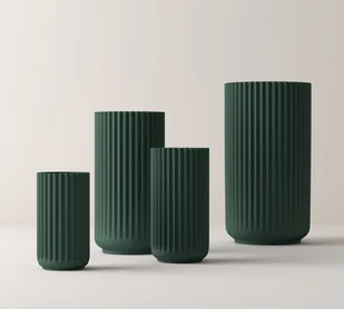 Lyngby Porcelain Lyngby Porcelain LYNGBY Wazon do Kwiatów 20 cm Copenhagen Green - Ciemnozielony 201586 - Wazony i flakony - miniaturka - grafika 2