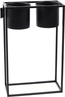 Kwietniki - Kwietnik Metalowy Stojak z donicami UGO 80x50cm czarny loft 05-19 - miniaturka - grafika 1