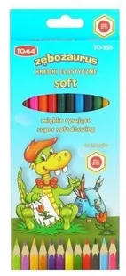 Toma Kredki ołówkowe elastyczne Zębozaurus 12 kolorów - Kredki, ołówki, pastele i pisaki - miniaturka - grafika 4