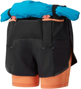 RONHILL RONHILL Spodenki biegowe damskie TECH ULTRA TWIN SHORT czarno-pomarańczowe - Spodnie sportowe damskie - miniaturka - grafika 3