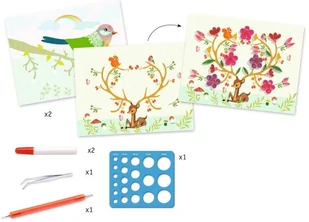 Djeco papierowy zestaw kreatywny Słowik i jeleń - Zabawki kreatywne - miniaturka - grafika 4