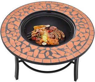 vidaXL Palenisko ogrodowe z mozaiką 68 cm terakota 46719 - Paleniska ogrodowe - miniaturka - grafika 6