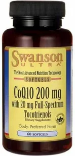 SWANSON Koenzym Q10 200mg + toko 20mg-(60 kap) 777 - Witaminy i minerały dla sportowców - miniaturka - grafika 2