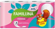 Papier toaletowy - Mola Familijna papier 2-warstw. 8szt. Różowy - miniaturka - grafika 1