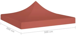 VidaXL Dach namiotu imprezowego, 3 x 3 m, terakota, 270 g/m 315324 VidaXL - Pawilony ogrodowe - miniaturka - grafika 5