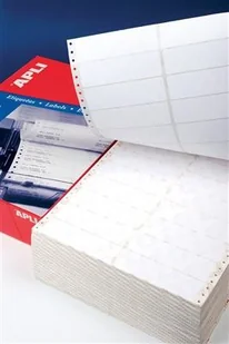 Apli Etykiety do drukarek igłowych 88,9x36mm 1-kolumna prostokątne białe - Papier do drukarek - miniaturka - grafika 3