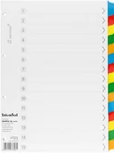 Przekładki do segregatorów - BIURFOL Przekładki kartonowe A4 15k kolorowe Biurfol - miniaturka - grafika 1