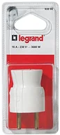 Kostki, złączki, wtyczki - Legrand 093900 Plastikowa wtyczka męska z ziemią, wyjście kabla z tyłu, biały LEG93900 - miniaturka - grafika 1